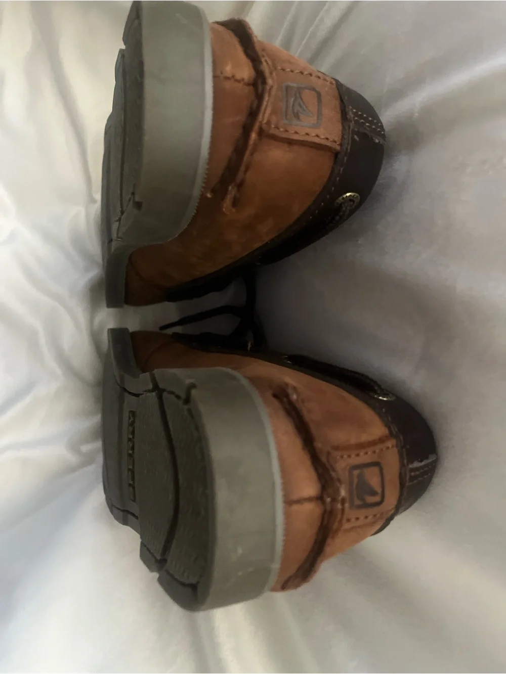 Sperry Two-Tone Brown Leather Boat Shoes